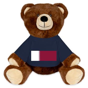 Qatar - MiniFeet® RecycelBär® Teddy Bear Brown - french navy - Front