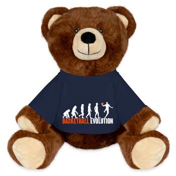 Évolution des joueurs de basket-ball - Nounours RecycelBär® marron - bleu marine - Devant