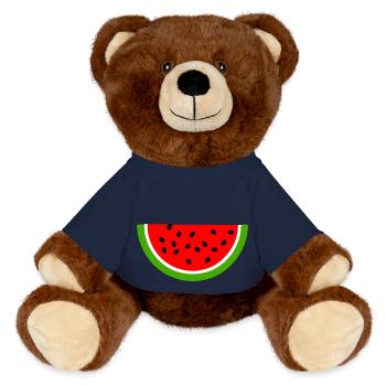 Wassermelone - MiniFeet® RecycelBär® Braun - French Navy - Vorne