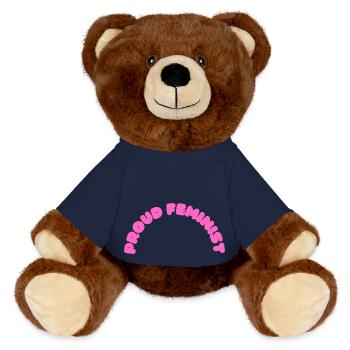 Fière féministe - Nounours RecycelBär® marron - bleu marine - Devant