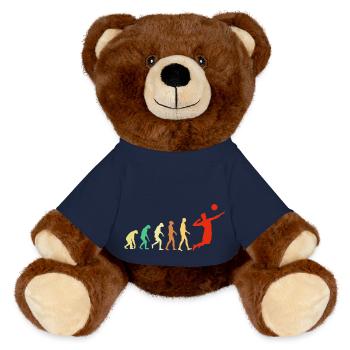 Évolution du volleyball - Nounours RecycelBär® marron - bleu marine - Devant
