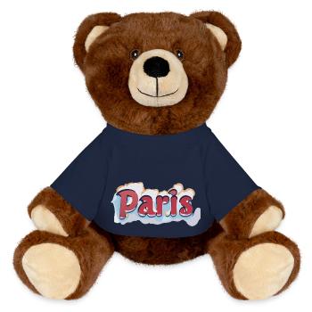 Paris - MiniFeet® RecycelBär® Teddy Bear Brown - french navy - Front