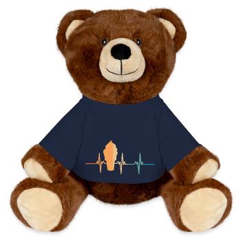 Heartbeat Eiswaffel - MiniFeet® RecycelBär® Braun - French Navy - Vorne