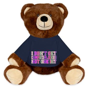 robotics statement birthday present - MiniFeet® RecycelBär® Braun - French Navy - Vorne