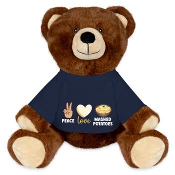 Mashed potatoes Mashed potatoes - MiniFeet® RecycelBär® Teddy Bear Brown - french navy - Front