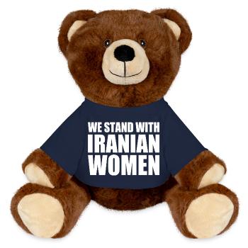 We stand with iranian women - MiniFeet® RecycelBär® Braun - French Navy - Vorne