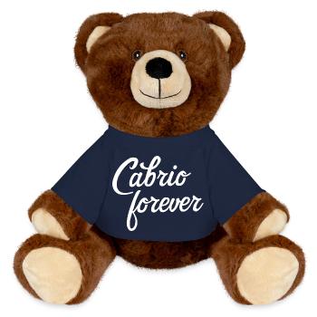 Imprint convertible forever great saying cabriolet - MiniFeet® RecycelBär® Teddy Bear Brown - french navy - Front