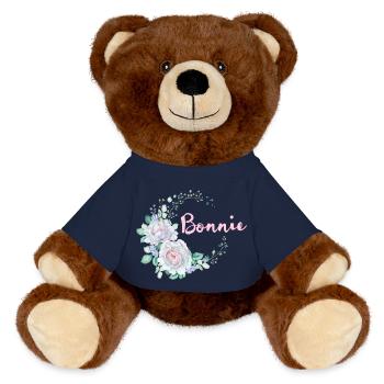 Für Bonnie - MiniFeet® RecycelBär® Braun - French Navy - Vorne