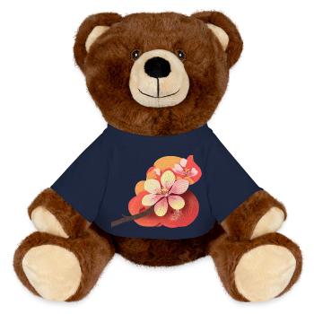 Kirschblüte - MiniFeet® RecycelBär® Braun - French Navy - Vorne