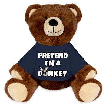 Pretend I'm a Donkey – Einfaches Esel-Kostüm - MiniFeet® RecycelBär® Braun - French Navy - Vorne