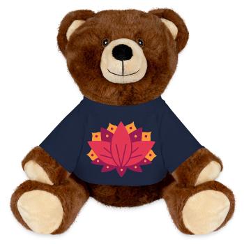 Diwali Indian Festival Laternenfest - MiniFeet® RecycelBär® Braun - French Navy - Vorne
