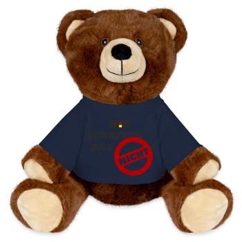 Wir schaffen das nicht - Deutschland Flag Fahne - MiniFeet® RecycelBär® Braun - French Navy - Vorne