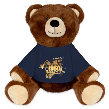 1960 - MiniFeet® RecycelBär® Teddy Bear Brown - french navy - Front
