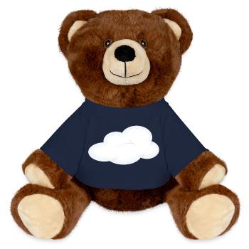 rainbow sun clouds weather rainbow sun cloud13 - MiniFeet® RecycelBär® Teddy Bear Brown - french navy - Front