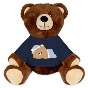 Müder Braunbär - MiniFeet® RecycelBär® Braun - French Navy - Vorne