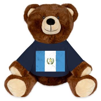 Drapeau du Guatemala – Fierté de l’Amérique centrale - Nounours RecycelBär® marron - bleu marine - Devant