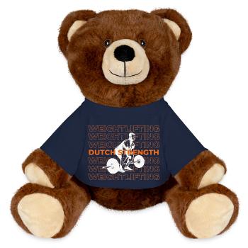 Dutch Strength Gewichtheben - MiniFeet® RecycelBär® Braun - French Navy - Vorne