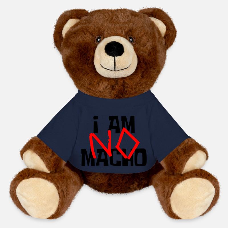 Ich bin kein Macho - MiniFeet® RecycelBär® Braun - French Navy