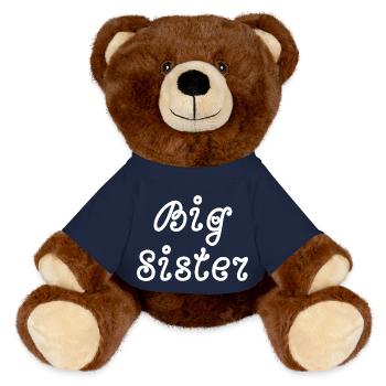 Große Schwester - MiniFeet® RecycelBär® Braun - French Navy - Vorne