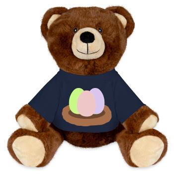 easter eggs - MiniFeet® RecycelBär® Teddy Bear Brown - french navy - Front