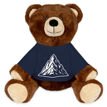 Berg Alpen Symbol - MiniFeet® RecycelBär® Braun - French Navy - Vorne