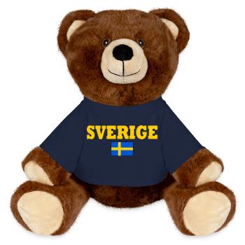 Sverige - Nounours RecycelBär® marron - bleu marine - Devant