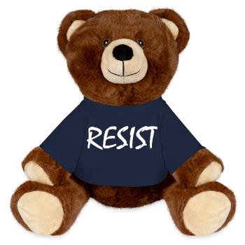 Resist - MiniFeet® RecycelBär® Teddy Bear Brown - french navy - Front