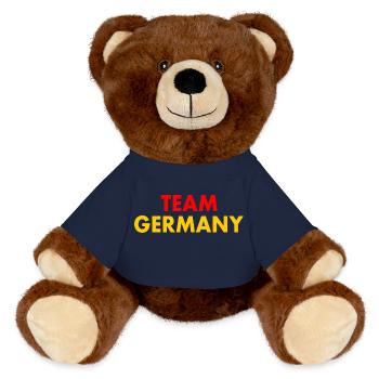 Team germany - Nounours RecycelBär® marron - bleu marine - Devant