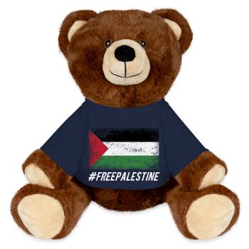 FREIER PALÄSTINA - MiniFeet® RecycelBär® Braun - French Navy - Vorne