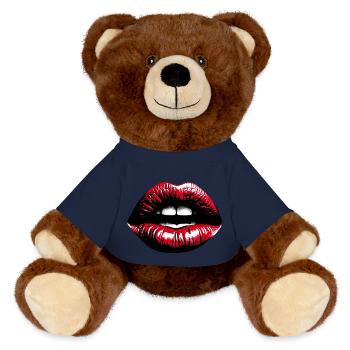 Rouge à lèvres rouge Contemplative Lips - Nounours RecycelBär® marron - bleu marine - Devant