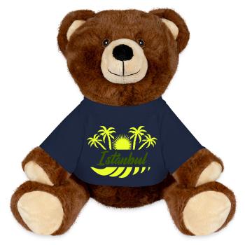Istanbul - MiniFeet® RecycelBär® Teddy Bear Brown - french navy - Front