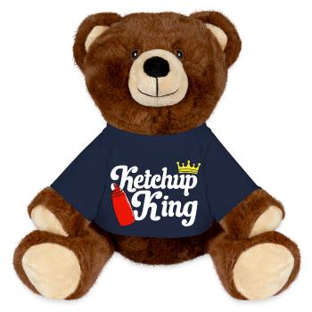 Ketchup Tomato ketchup - MiniFeet® RecycelBär® Teddy Bear Brown - french navy - Front