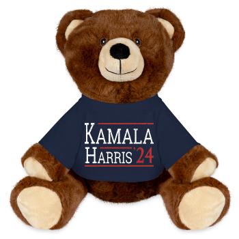 Élection de Kamala Harris 2024 I - Nounours RecycelBär® marron - bleu marine - Devant