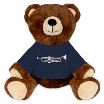 Trompete - MiniFeet® RecycelBär® Braun - French Navy - Vorne