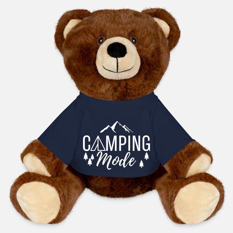 Camping Mode Weiß - MiniFeet® RecycelBär® Braun - French Navy