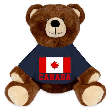 Canada Canada - Nounours RecycelBär® marron - bleu marine - Devant
