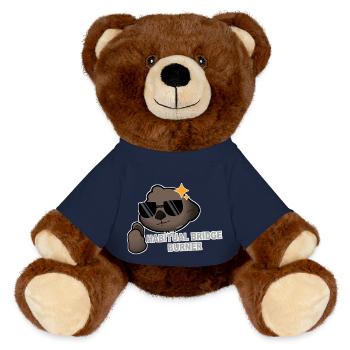 Tazz Talks | Habitual Bridge Burner - MiniFeet® RecycelBär® Teddy Bear Brown - french navy - Front