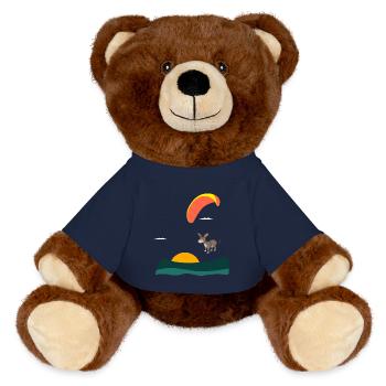 Âne mouches parapente - Nounours RecycelBär® marron - bleu marine - Devant