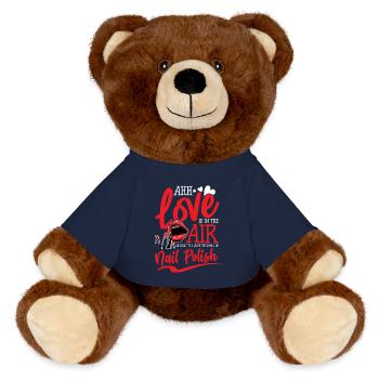 Nail polish and manicure for a beautician, - MiniFeet® RecycelBär® Teddy Bear Brown - french navy - Front
