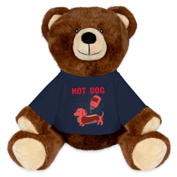 Hot Dog Dog - MiniFeet® RecycelBär® Braun - French Navy - Vorne