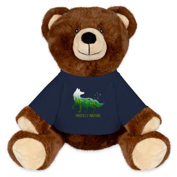 Protect Nature Fox Protection du bien-être animal - Nounours RecycelBär® marron - bleu marine - Devant