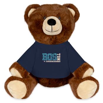 Boston Massachusetts État d’Amérique États-Unis - Nounours RecycelBär® marron - bleu marine - Devant