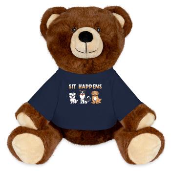 Dog Agility - MiniFeet® RecycelBär® Teddy Bear Brown - french navy - Front