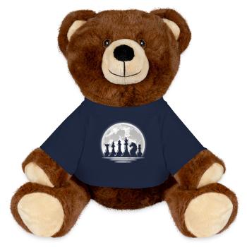 Schach - MiniFeet® RecycelBär® Braun - French Navy - Vorne