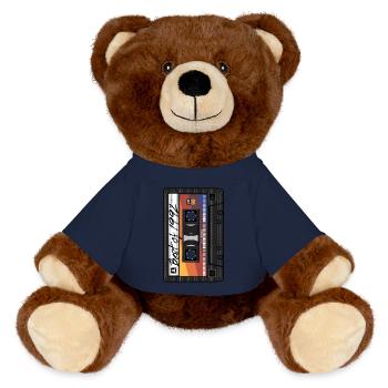 Best Of 1992 Mixtape Cassette 90s Party Mix - Nounours RecycelBär® marron - bleu marine - Devant