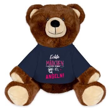 Echte Mädchen Angeln - MiniFeet® RecycelBär® Braun - French Navy - Vorne