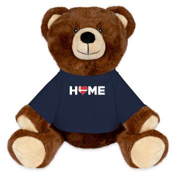 Danemark Accueil Danemark Drapeau Danemark Amour - Nounours RecycelBär® marron - bleu marine - Devant