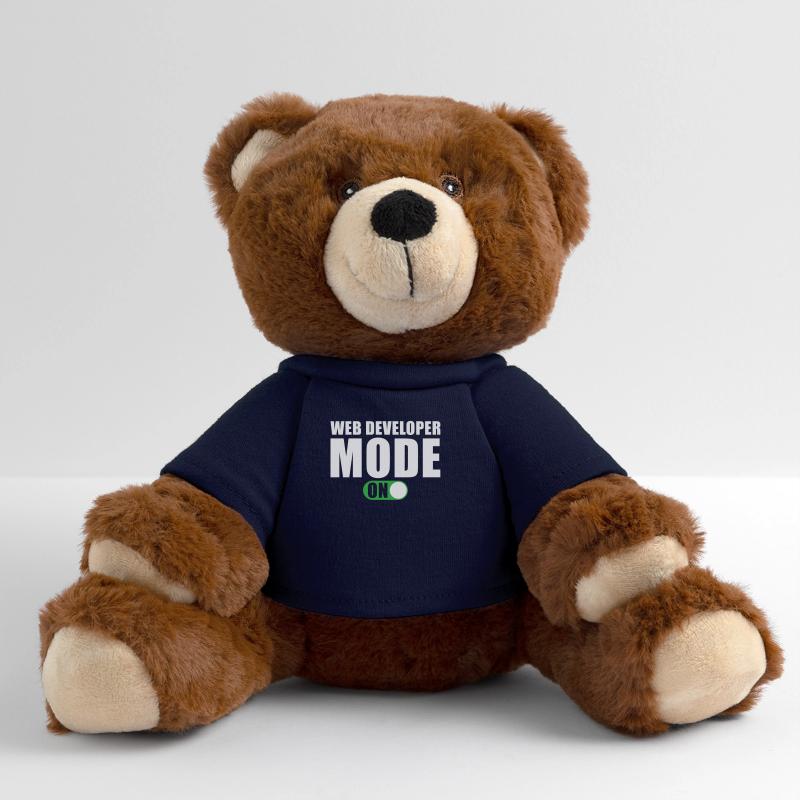 Web Developer Mode On MiniFeet® RecycelBär® Teddy Bear Brown