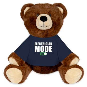 Electrician Mode On - MiniFeet® RecycelBär® Teddy Bear Brown - french navy - Front