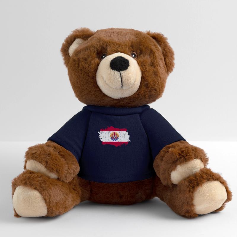 French Polynesia Flag MiniFeet® RecycelBär® Teddy Bear Brown